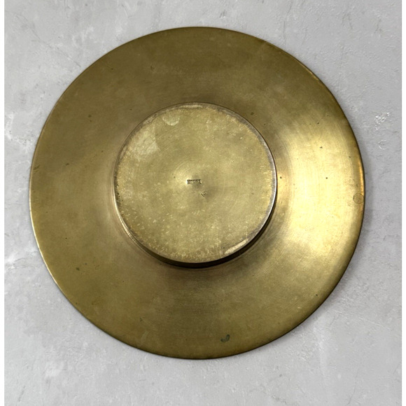 Vintage 1960s Mid Century Brass 12 Chinese Zodiac Animals Dish 5.875" Korea - Picture 4 of 6